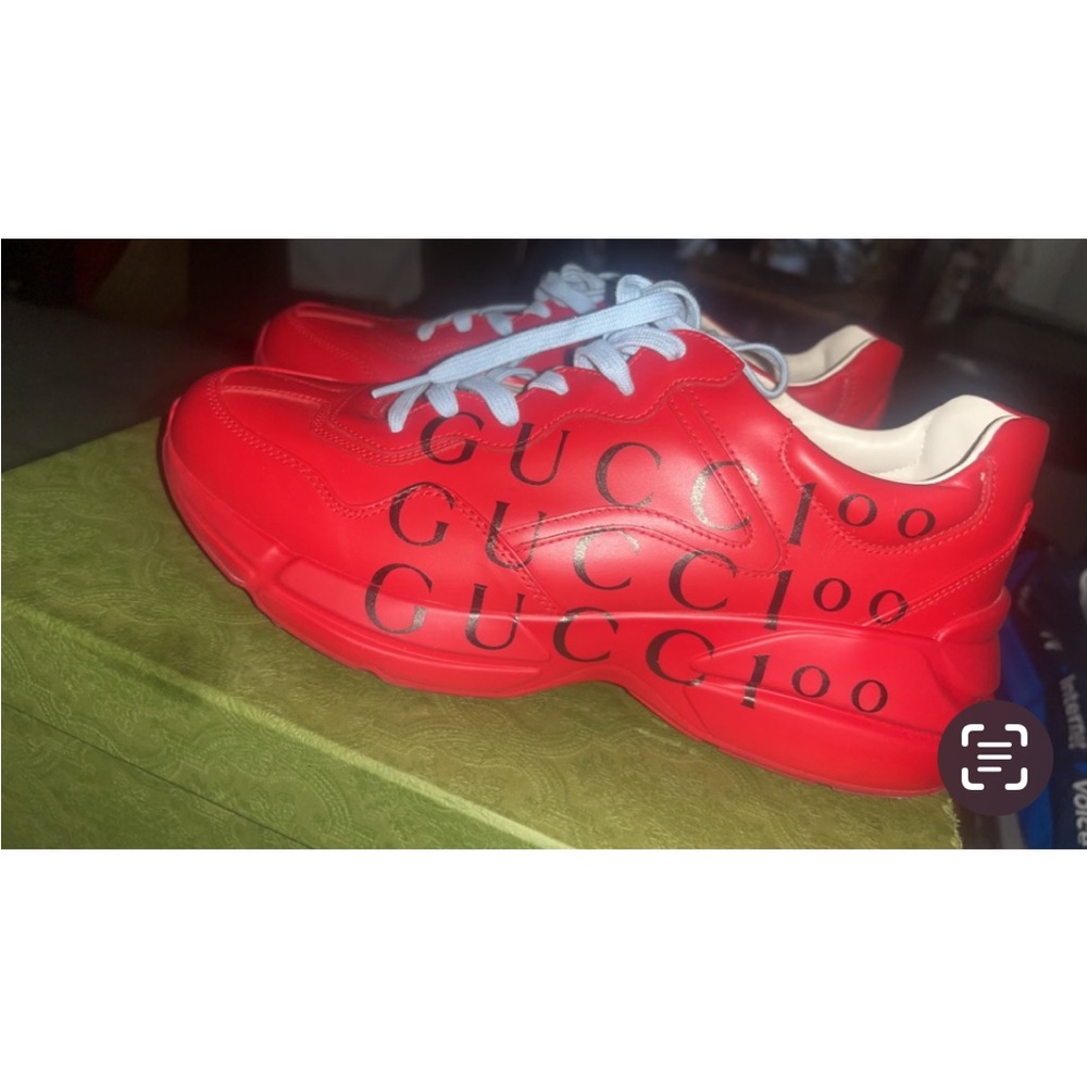 Red Gucci Rython Men’s Sneakers - Picture 6 of 7